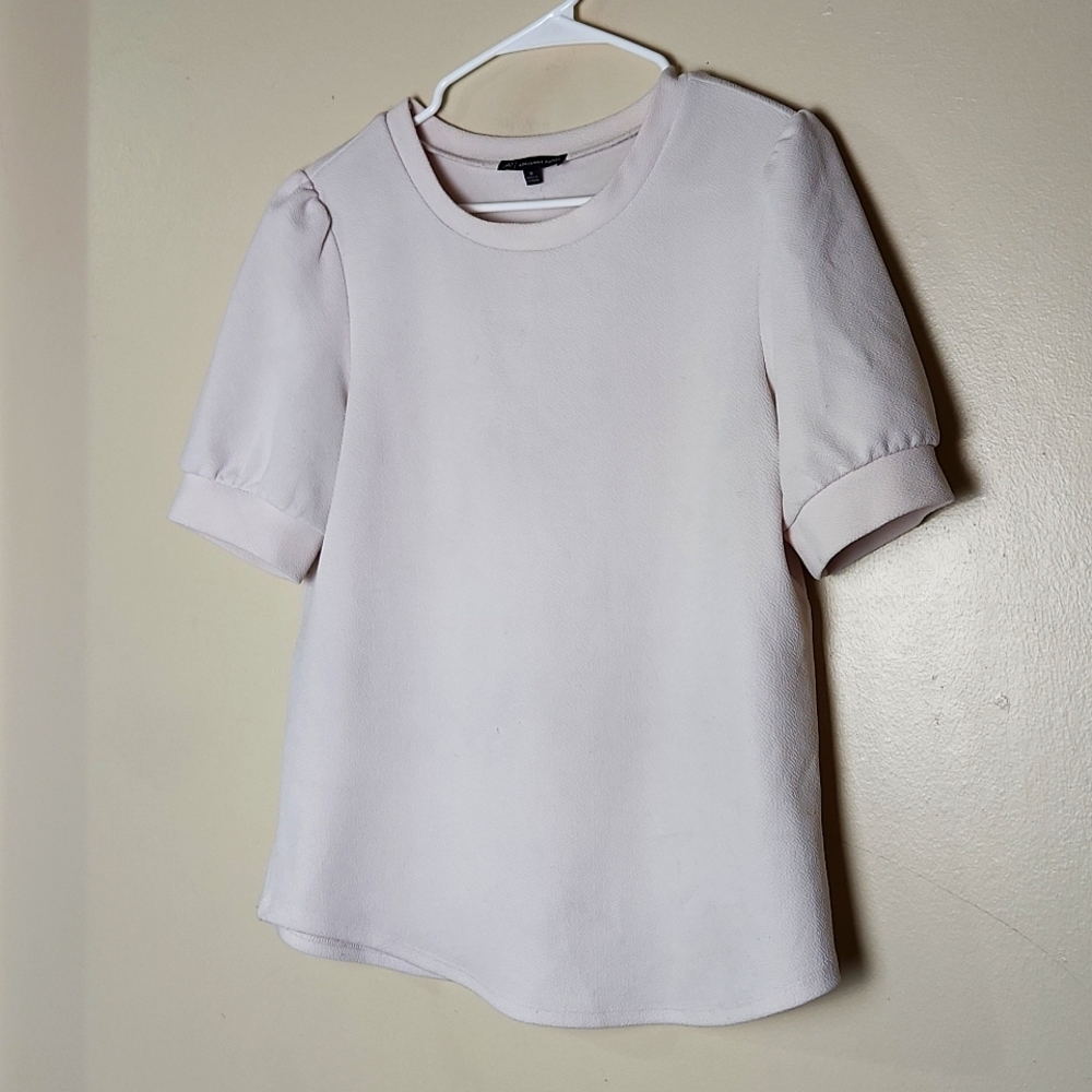 Light Pink Adrianna Papell Short Sleeve Blouse